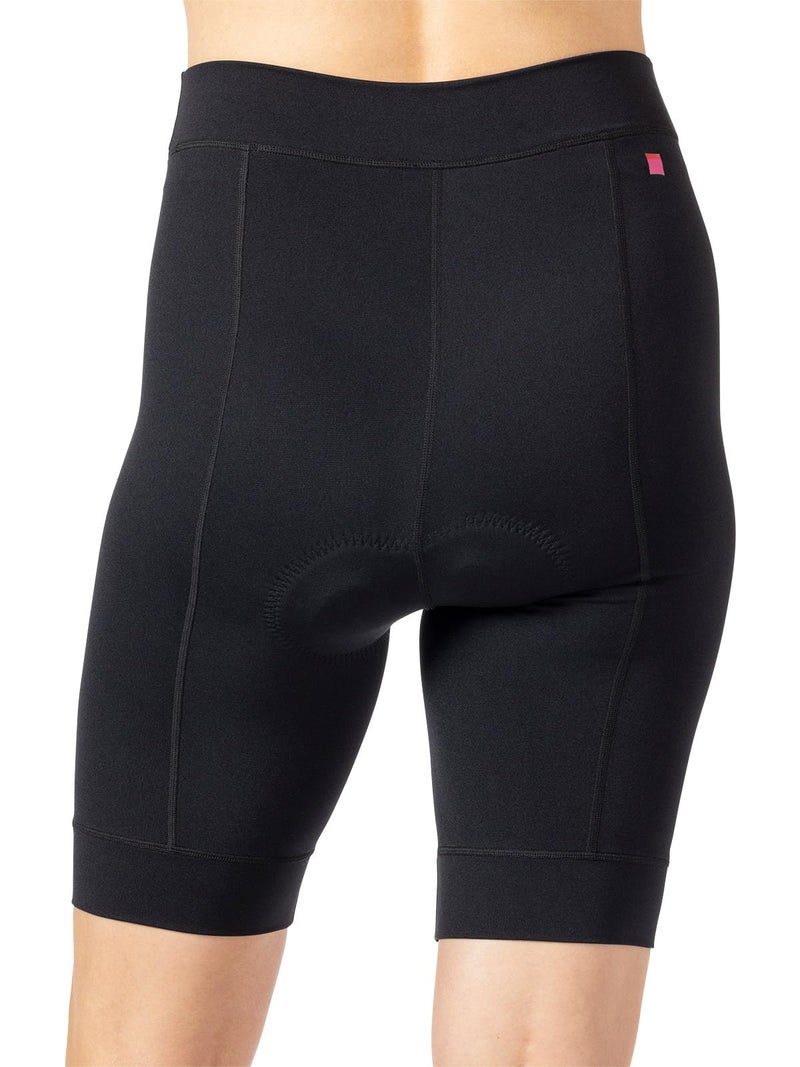 Terry Bike Shorts Women Padded, Actif Cycling Shorts for Women Padded 8" Inseam Moisture Wicking Spin Shorts Women - Black, X Large - Image 3